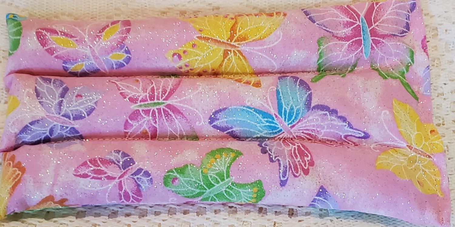 Rice Bag Small Pink Butterflies