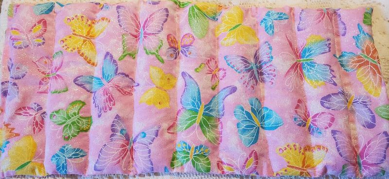 Rice Bag Medium Pink Butterflies