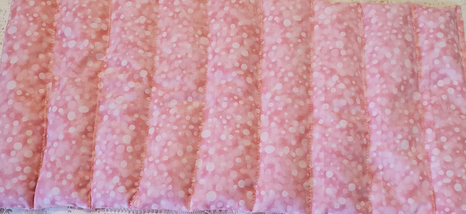 Rice Bag Medium Pink Dots