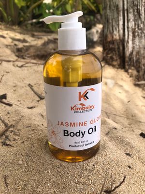 Jasmin Glow Body Oil-Hydrates Skin, Restores Shine - With Rice Bran Oil Apricot &amp; Vitamin E - 8 Fl Oz