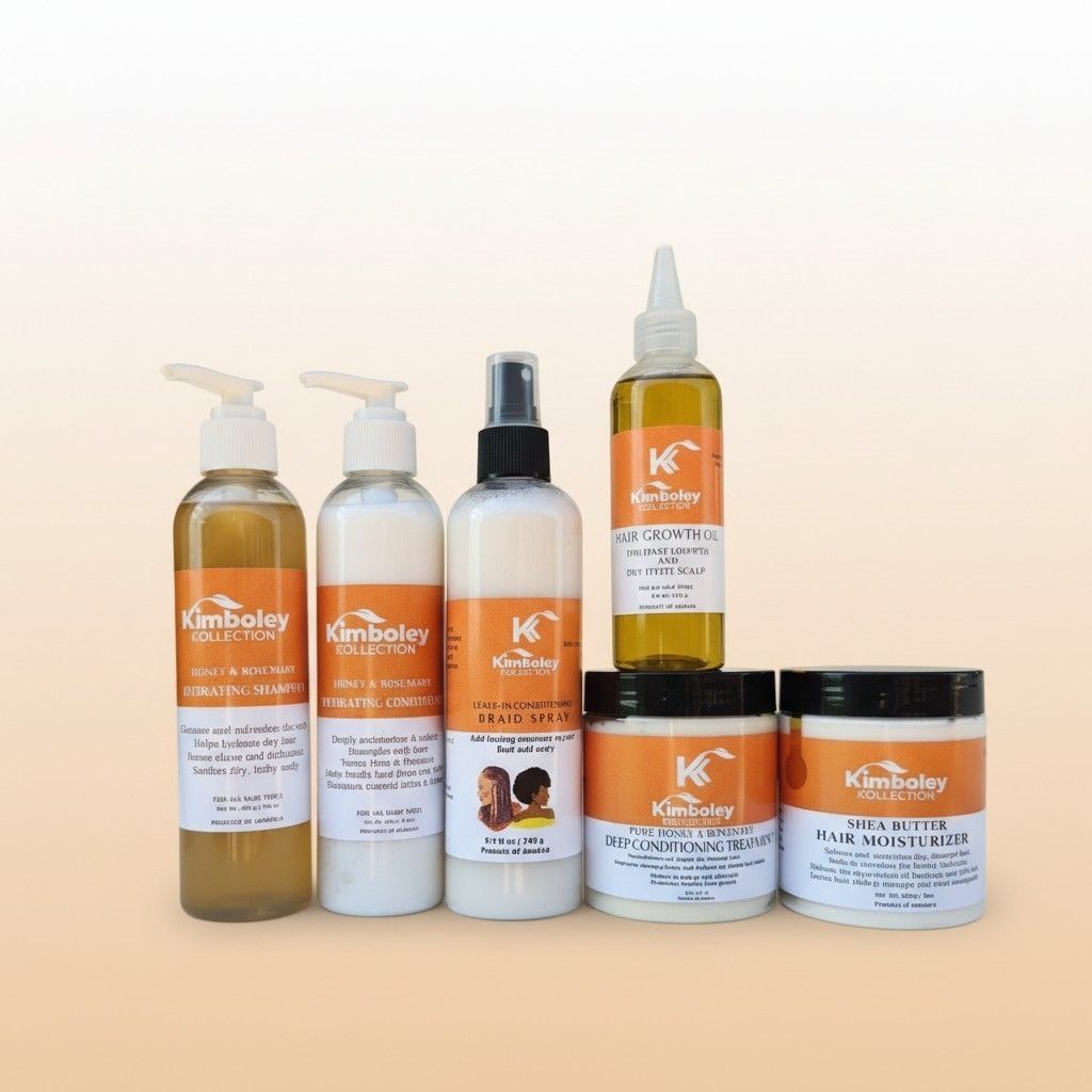 Natural Hair Care Kit for Moisture and Length Retention 