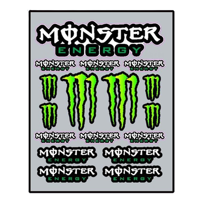 3-Pack of Monster Reflective Decals 8.5 x 11 Sheets.