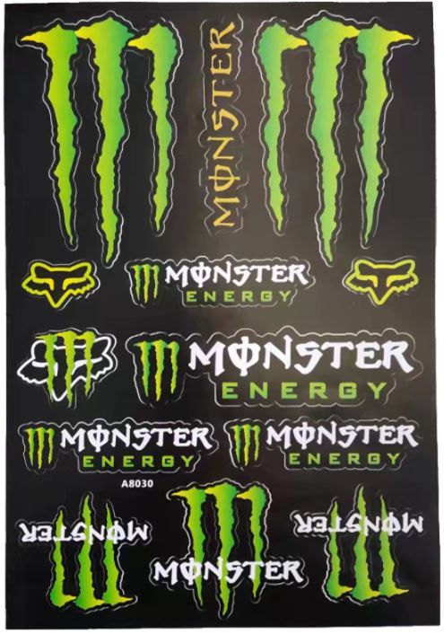 Monster (Non-Reflective) Decal Sheets 8.5&quot; x 11&quot;