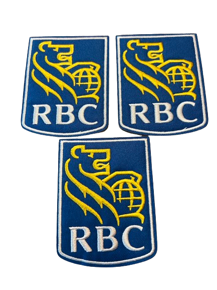 3 Set of RBC Golf Sleeve Iron-On Patch 2 1/2&quot; x 3 1/4&quot;