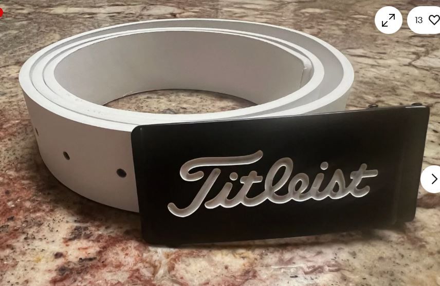 Titleist Golf Belt Trim Adjustable White
