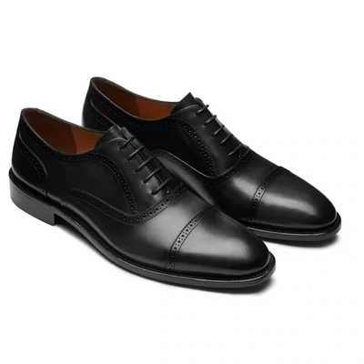 Black Cap Toe Oxford