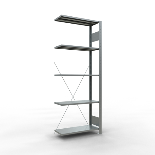 Fachbodenregal  Anbauregal, Fachbodenlast 150 kg, einseitig nutzbar