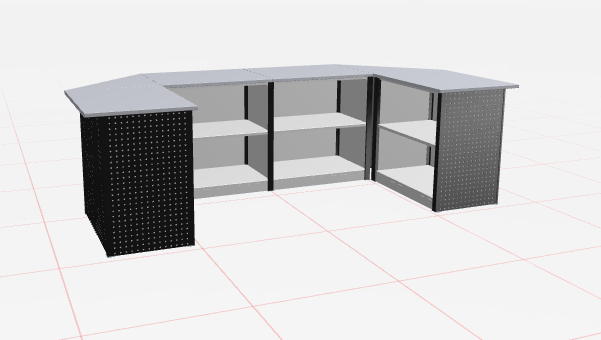 Theken-Set 3, Ecklösung U-Form