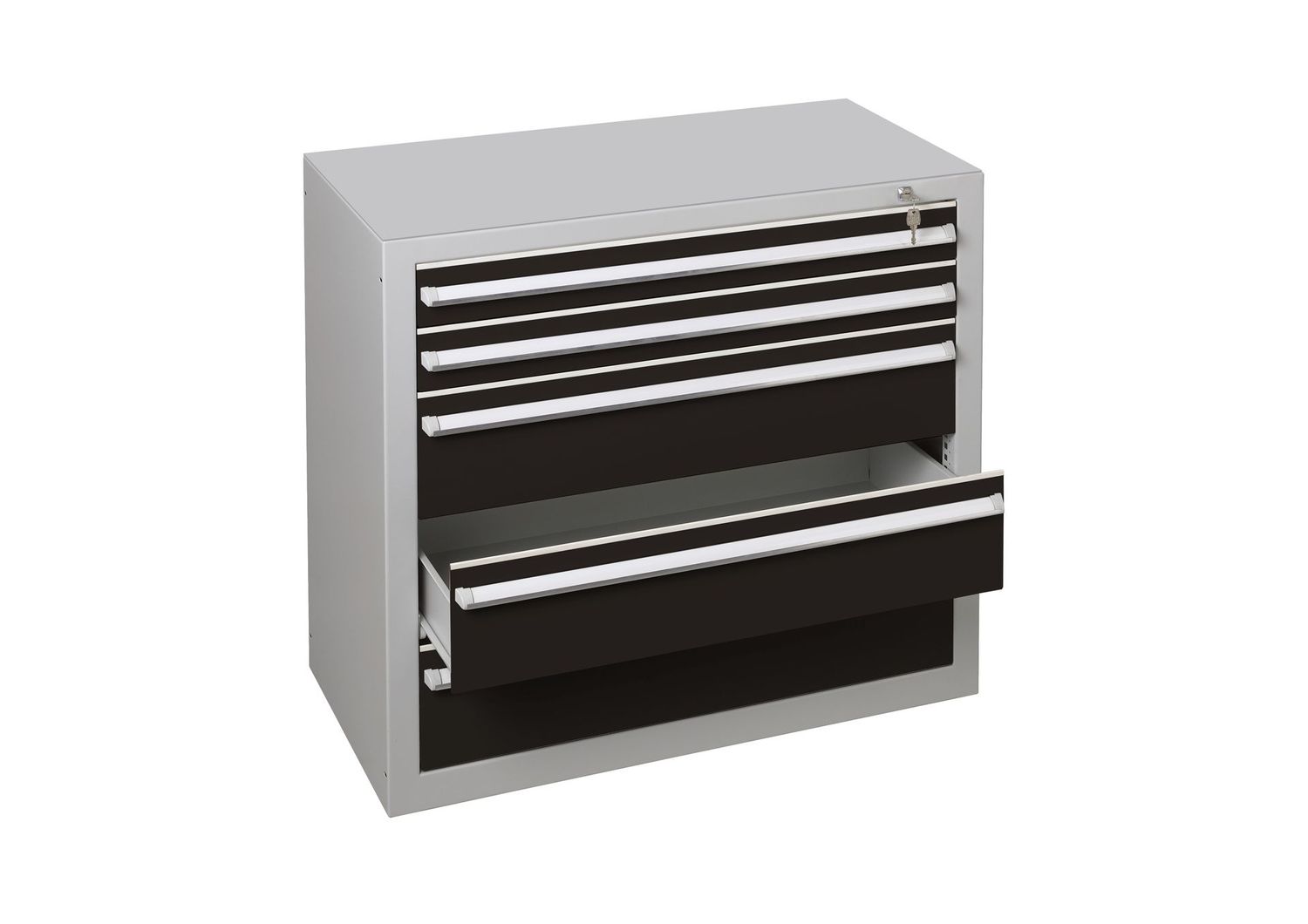 Schubladenblock für Thekenmodul inkl. Blende, Schubladen 2 x 100 mm, 3 x 200 mm