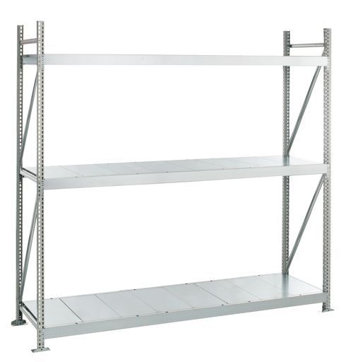 Weitspannregal WS 3000 ML50 mit Stahlpaneelen, Grundregal