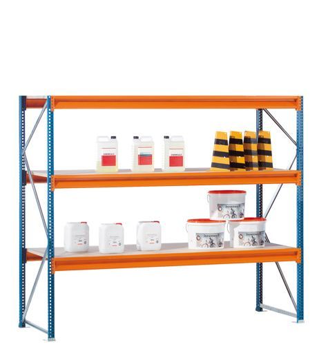 Weitspannregal W100 mit Spanplatten, Grundregal
