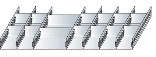 Schlitzwannen-Set 1 für Schubladenblöcke Höhe 100 mm