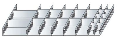 Schlitzwannen-Set 2 für Schubladenblöcke Höhe 100 mm