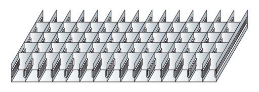 Schlitzwannen-Set 3 für Schubladenblöcke Höhe 100 mm
