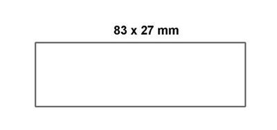 Etiketten bei Sichtlagerkasten aus Polypropylen (Bogen=24 Stk) für Etiketteneinschub, Modell A-F
