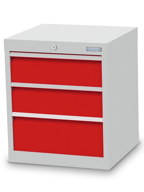 Schubladenschrank, 530 x 500 x 619 mm (BxTxH), R 18-16, Schubladenanzahl: 3