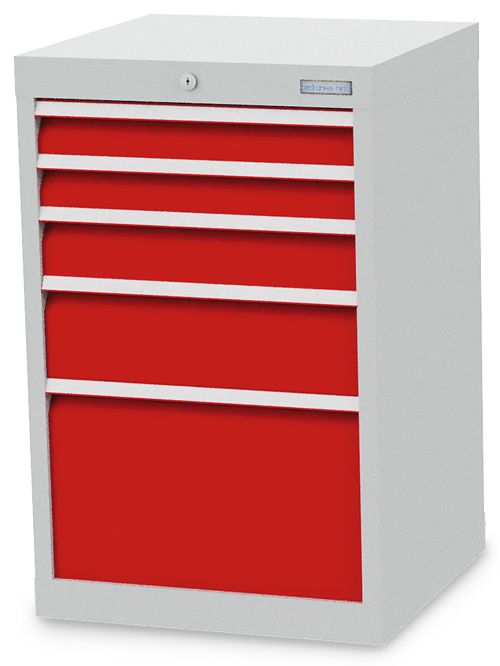 Schubladenschrank, 530 x 500 x 819 mm (BxTxH), R 18-16, Schubladenanzahl: 5 Schubladenschrank, 530 x 500 x 819 mm (BxTxH), R 18-16, Schubladenanzahl: 5
