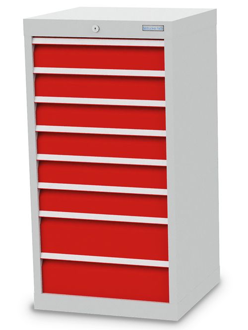 Schubladenschrank, 530 x 500 x 1019 mm (BxTxH), R 18-16, Schubladenanzahl: 8