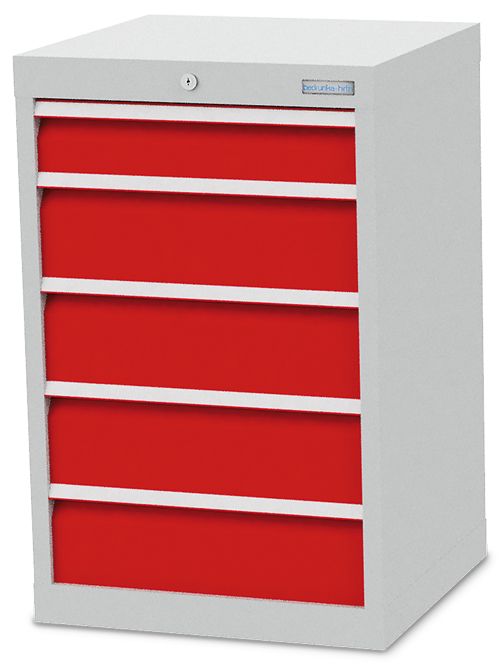 Schubladenschrank, 530 x 500 x 819 mm (BxTxH), R 18-16, Schubladenanzahl: 5