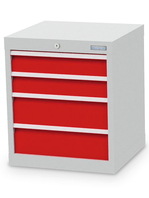 Schubladenschrank , 530 x 500 x 619 mm (BxTxH), R 18-16, Schubladenanzahl: 4