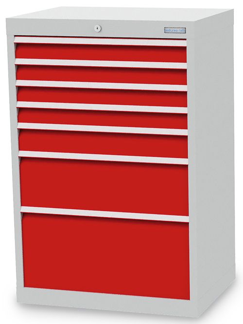 Schubladenschrank,  680 x 500 x 1019 mm (BxTxH), R 24-16, Schubladenanzahl: 7
