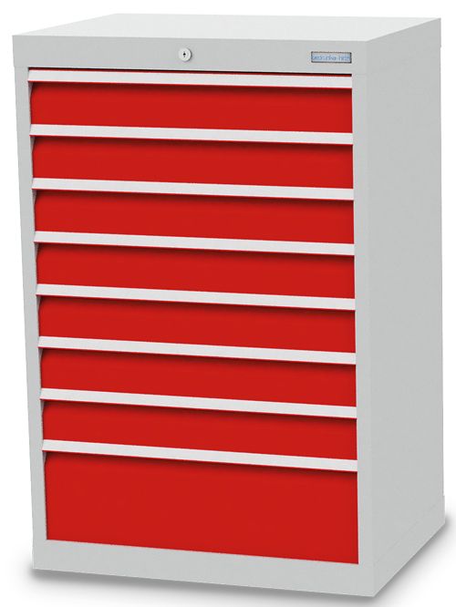 Schubladenschrank, 680 x 500 x 1019 mm (BxTxH), R 24-16, Schubladenanzahl: 8