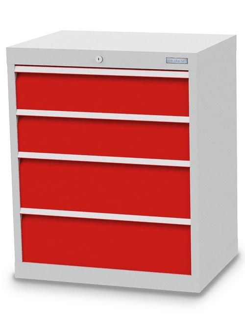 Schubladenschrank, 680 x 500 x 819 mm (BxTxH), R 24-16, Schubladenanzahl: 4