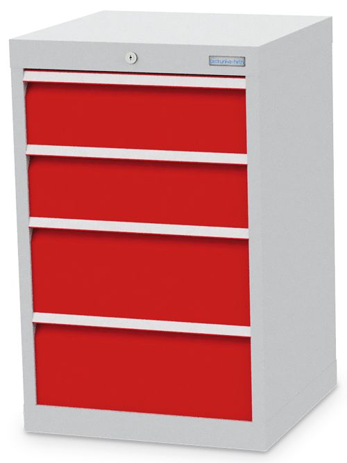Schubladenschrank, 530 x 500 x 819 mm (BxTxH), R 18-16, Schubladenanzahl: 4