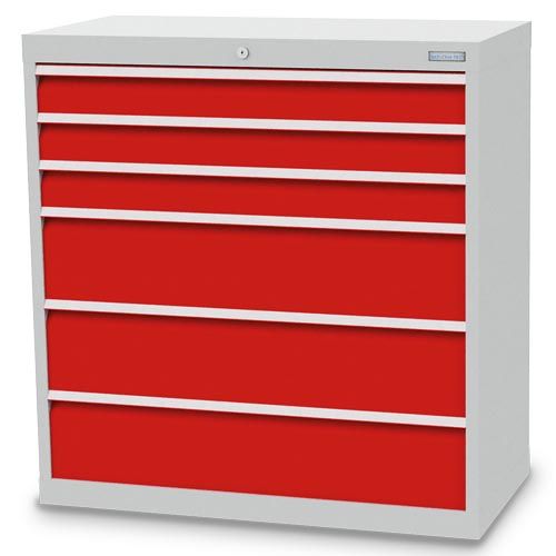 Schubladenschrank, 980 x 500 x 1019 mm (BxTxH), R 36-16, Schubladenanzahl: 6 Schubladenschrank, 980 x 500 x 1019 mm (BxTxH), R 36-16, Schubladenanzahl: 6