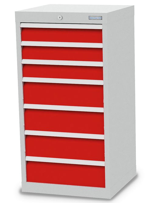 Schubladenschrank, 530 x 500 x 1019 mm (BxTxH), R 18-16, Schubladenanzahl: 7 Schubladenschrank, 530 x 500 x 1019 mm (BxTxH), R 18-16, Schubladenanzahl: 7
