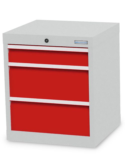 Schubladenschrank, 530 x 500 x 619 mm (BxTxH), R 18-16, Schubladenanzahl: 3