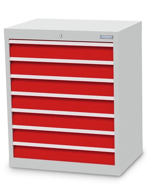 Schubladenschrank, 680 x 500 x 819 mm (BxTxH), R 24-16, Schubladenanzahl: 7
