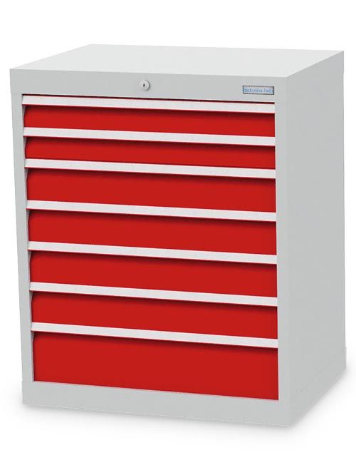 Schubladenschrank, 680 x 500 x 819 mm (BxTxH), R 24-16, Schubladenanzahl: 7
