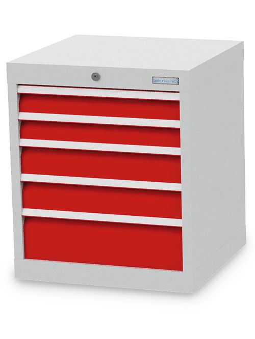 Schubladenschrank, 530 x 500 x 619 mm (BxTxH), R 18-16, Schubladenanzahl: 5