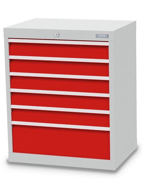 Schubladenschrank, 680 x 500 x 819 mm (BxTxH), R 24-16, Schubladenanzahl: 6