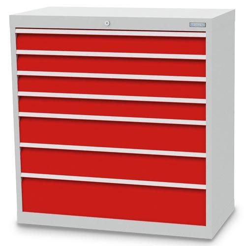 Schubladenschrank, 980 x 500 x 1019 mm (BxTxH), R 36-16, Schubladenanzahl: 7 Schubladenschrank, 980 x 500 x 1019 mm (BxTxH), R 36-16, Schubladenanzahl: 7
