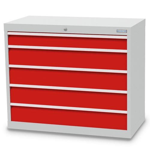 Schubladenschrank, 980 x 500 x 819 mm (BxTxH), R 36-16, Schubladenanzahl: 5 Schubladenschrank, 980 x 500 x 819 mm (BxTxH), R 36-16, Schubladenanzahl: 5