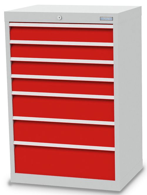 Schubladenschrank, 680 x 500 x 1019 mm (BxTxH), R 24-16, Schubladenanzahl: 7