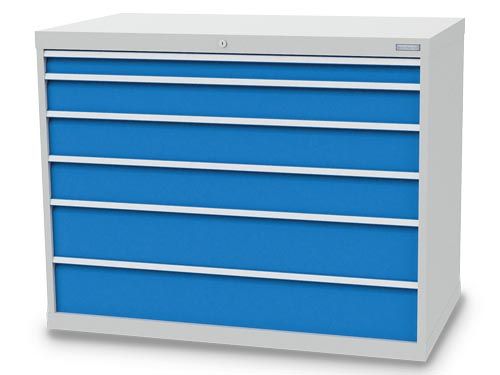Schubladenschrank, 1305 x 736 x 1019 mm (BxTxH), R 48-24, Schubladenanzahl: 6