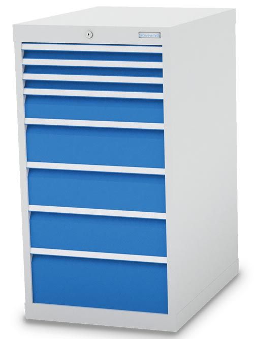 Schubladenschrank, 555 x 736 x 1019 mm (BxTxH), R 18-24, Schubladenanzahl: 8 Schubladenschrank, 555 x 736 x 1019 mm (BxTxH), R 18-24, Schubladenanzahl: 8