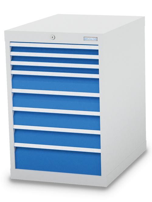 Schubladenschrank, 555 x 736 x 819 mm (BxTxH), R 18-24, Schubladenanzahl: 8