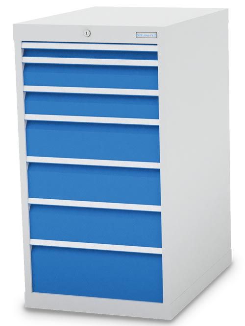 Schubladenschrank, 555 x 736 x 1019 mm (BxTxH), R 18-24, Schubladenanzahl: 7