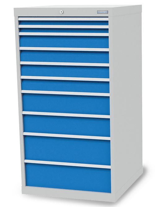 Schubladenschrank, 705 x 736 x 1319 mm (BxTxH), R 24-24, Schubladenanzahl: 10