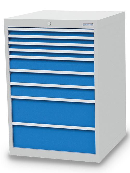 Schubladenschrank, 705 x 736 x 1019 mm (BxTxH), R 24-24, Schubladenanzahl: 9