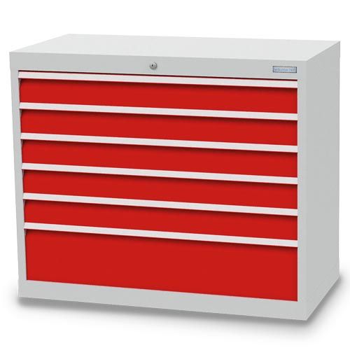 Schubladenschrank, 980 x 500 x 819 mm (BxTxH), R 36-16, Schubladenanzahl: 6 Schubladenschrank, 980 x 500 x 819 mm (BxTxH), R 36-16, Schubladenanzahl: 6