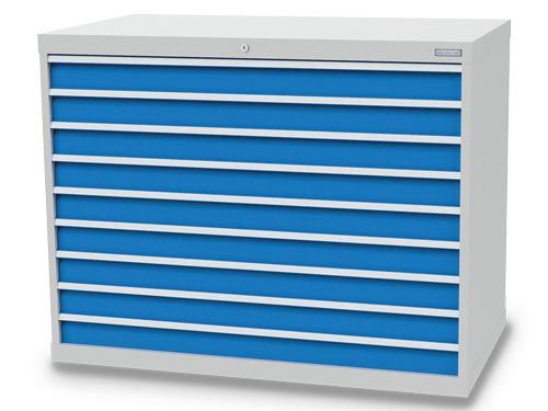 Schubladenschrank, 1305 x 736 x 1019 mm (BxTxH), R 48-24, Schubladenanzahl: 9