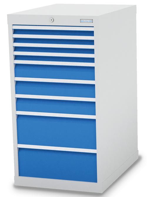 Schubladenschrank, 555 x 736 x 1019 mm (BxTxH), R 18-24, Schubladenanzahl: 9