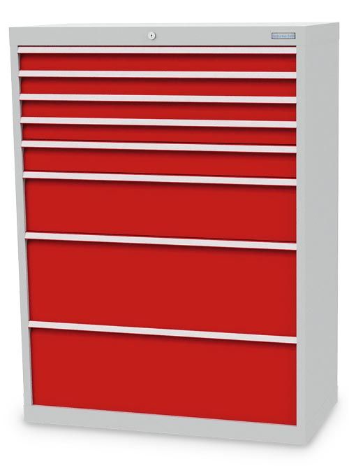 Schubladenschrank, 980 x 500 x 1319 mm (BxTxH), R 36-16, Schubladenanzahl: 8 Schubladenschrank, 980 x 500 x 1319 mm (BxTxH), R 36-16, Schubladenanzahl: 8