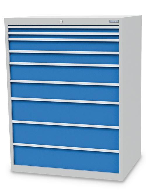Schubladenschrank, 1005 x 736 x 1319 mm (BxTxH), R 36-24, Schubladenanzahl: 9 Schubladenschrank, 1005 x 736 x 1319 mm (BxTxH), R 36-24, Schubladenanzahl: 9