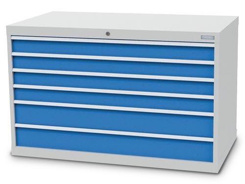 Schubladenschrank, 1305 x 736 x 819 mm (BxTxH), R 48-24, Schubladenanzahl: 6